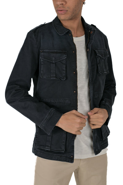 Giacca in cotone regular Living Blu SS22