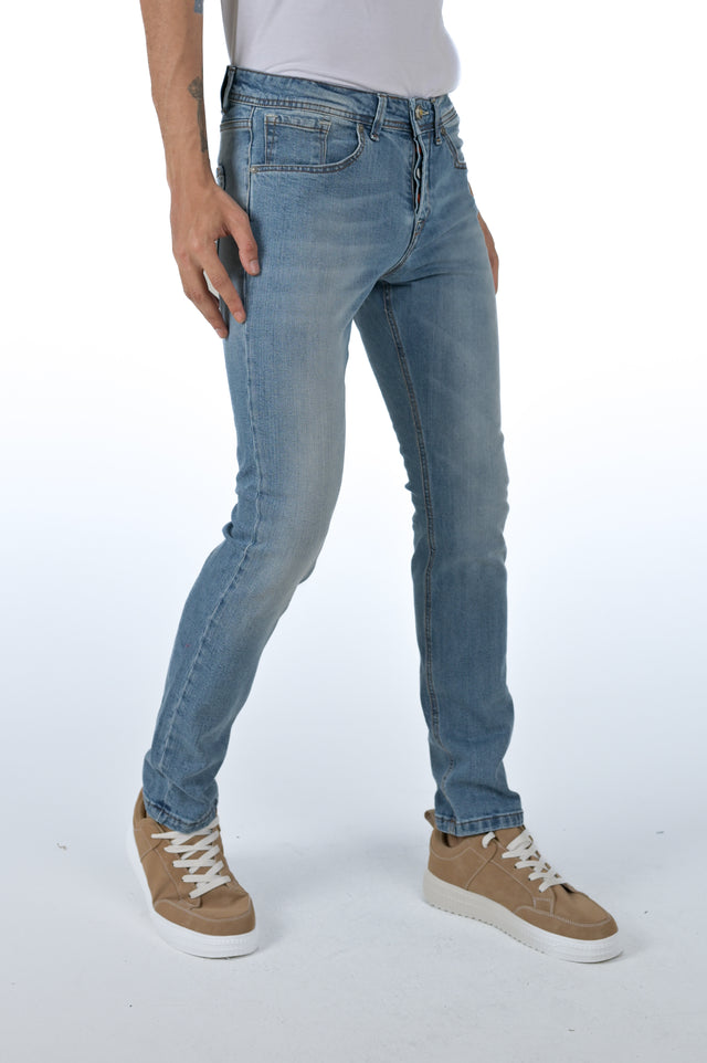 Jeans slim New London Music Chiaro
