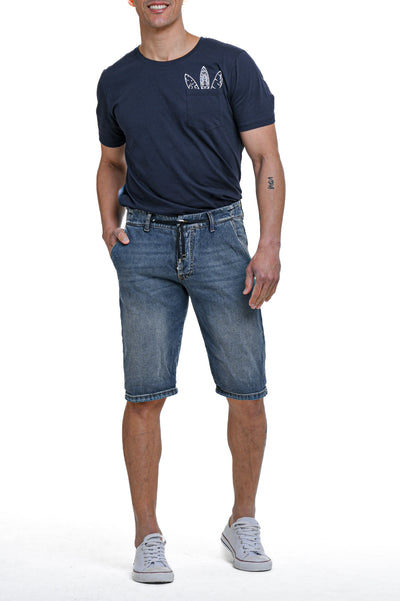 New Walter 15180 slim denim Bermuda shorts