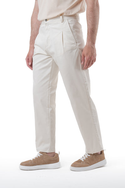 Classic Loose Coup Ivory Pants SS25