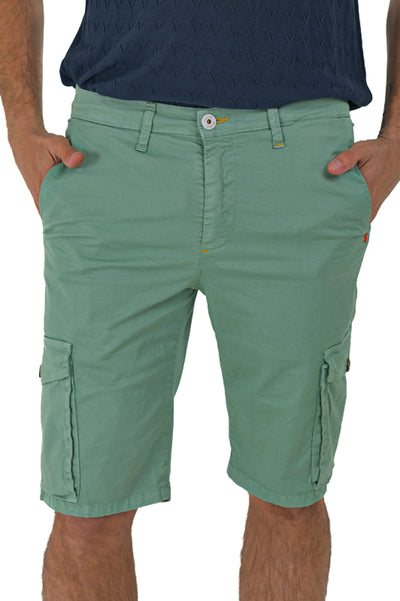 Bermuda in cotone slim Sonic Tascone Verde Acqua SS24