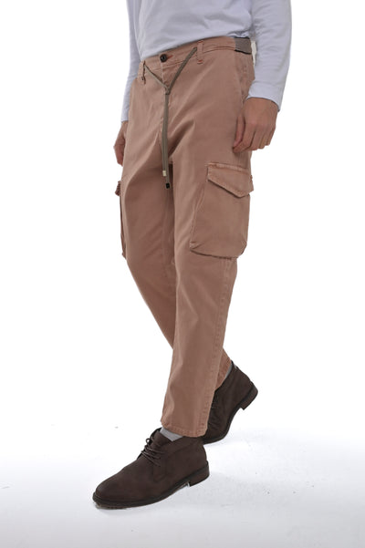 Pantaloni in cotone regular Screen Bull terra di siena FW24/25