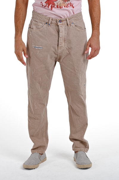 Loose Wide M1 beige trousers SS24
