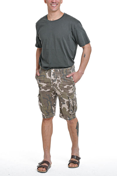 Regular Cotton Bermuda Cargo Camouflage