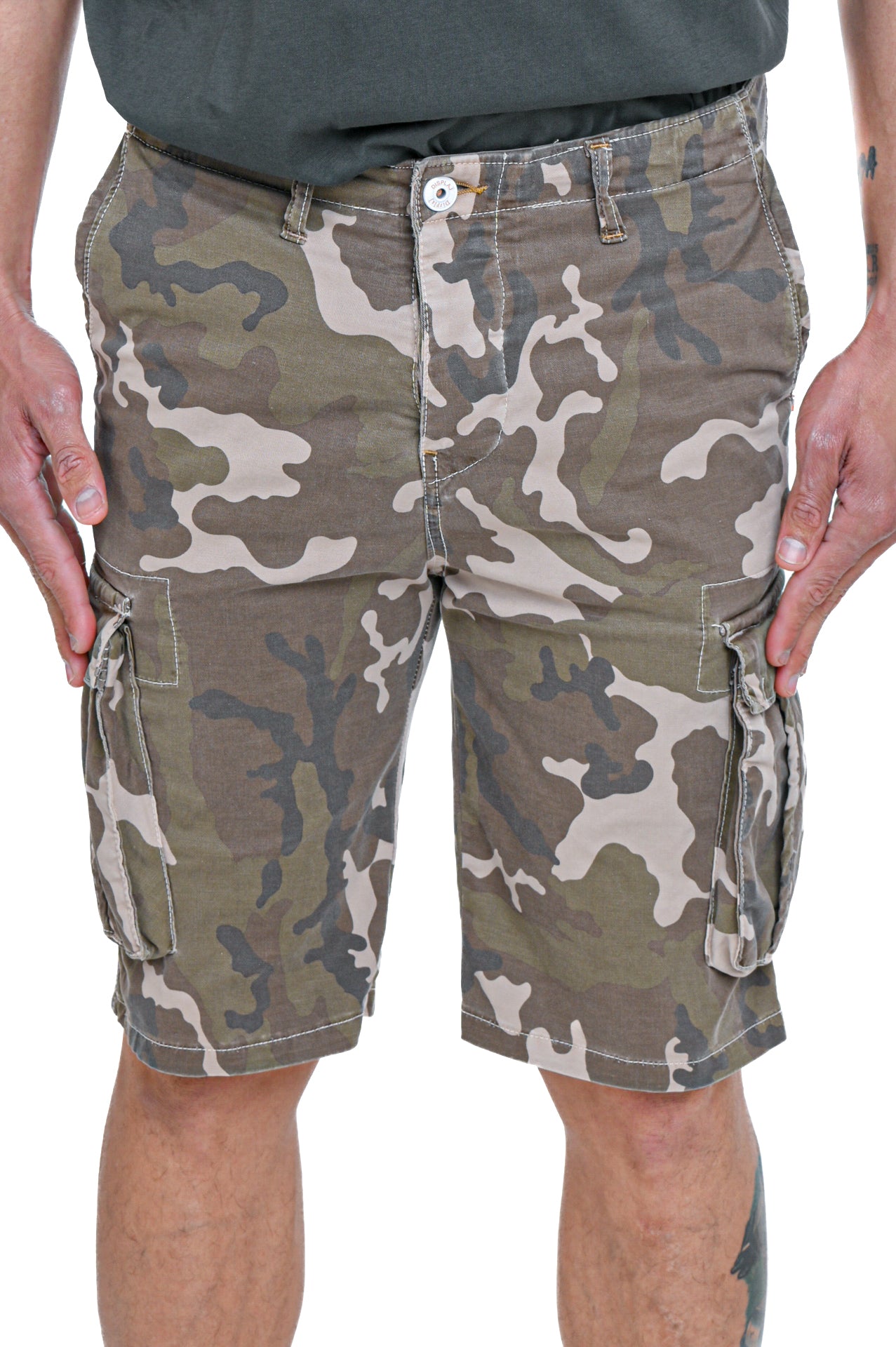 Regular Cotton Bermuda Cargo Camouflage
