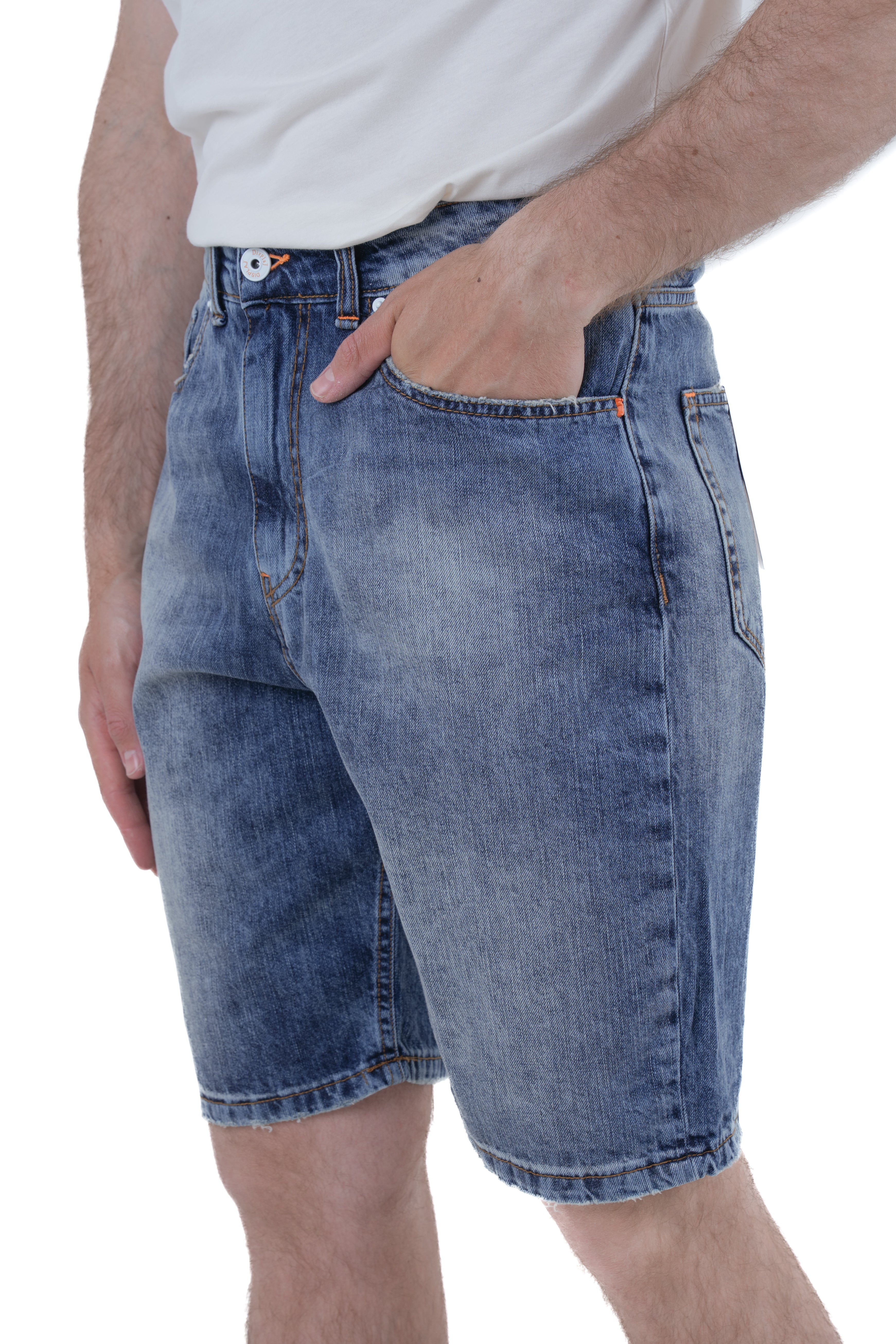Bermuda in denim loose Frutta Marmorizzato SS25