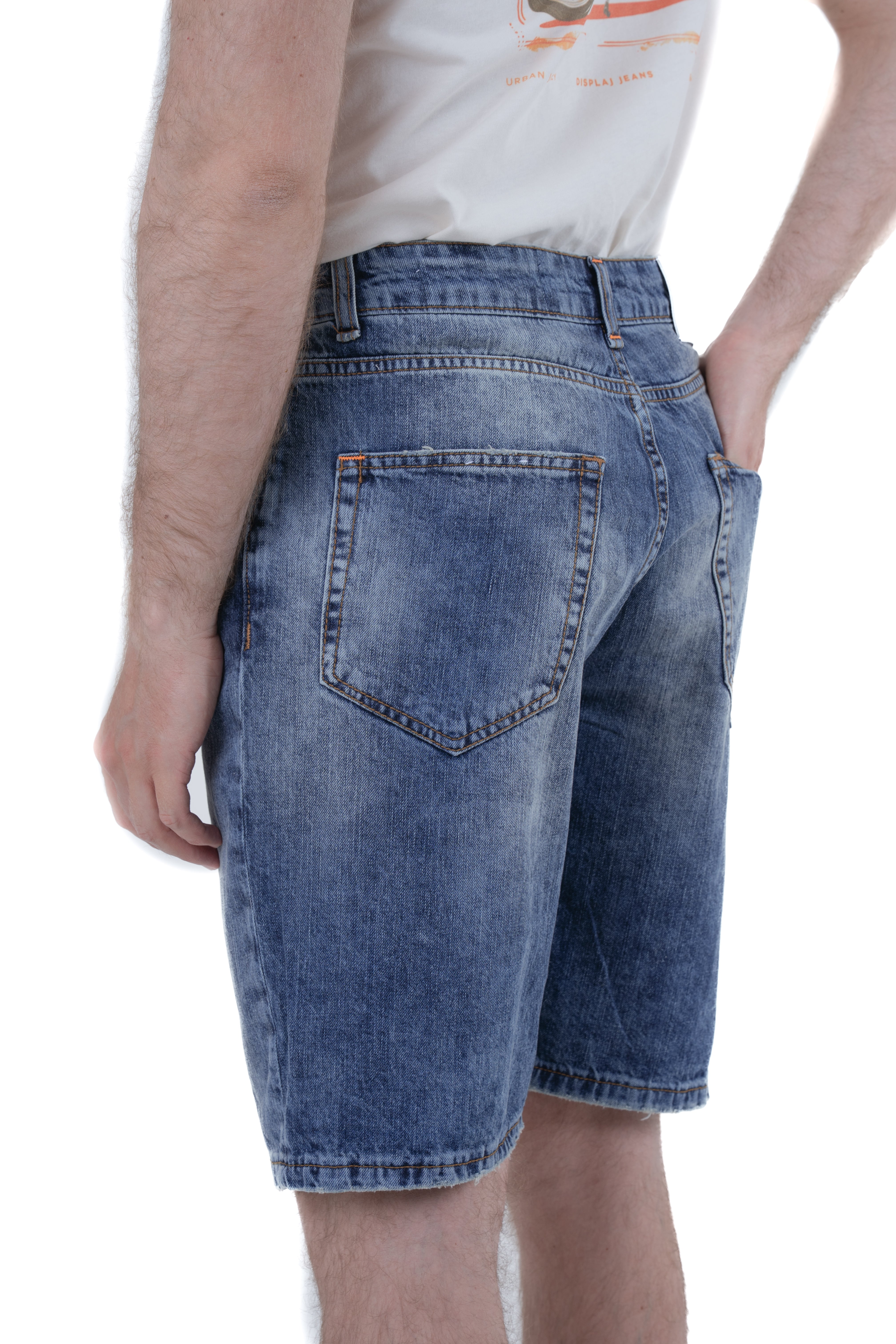 Bermuda in denim loose Frutta Marmorizzato SS25