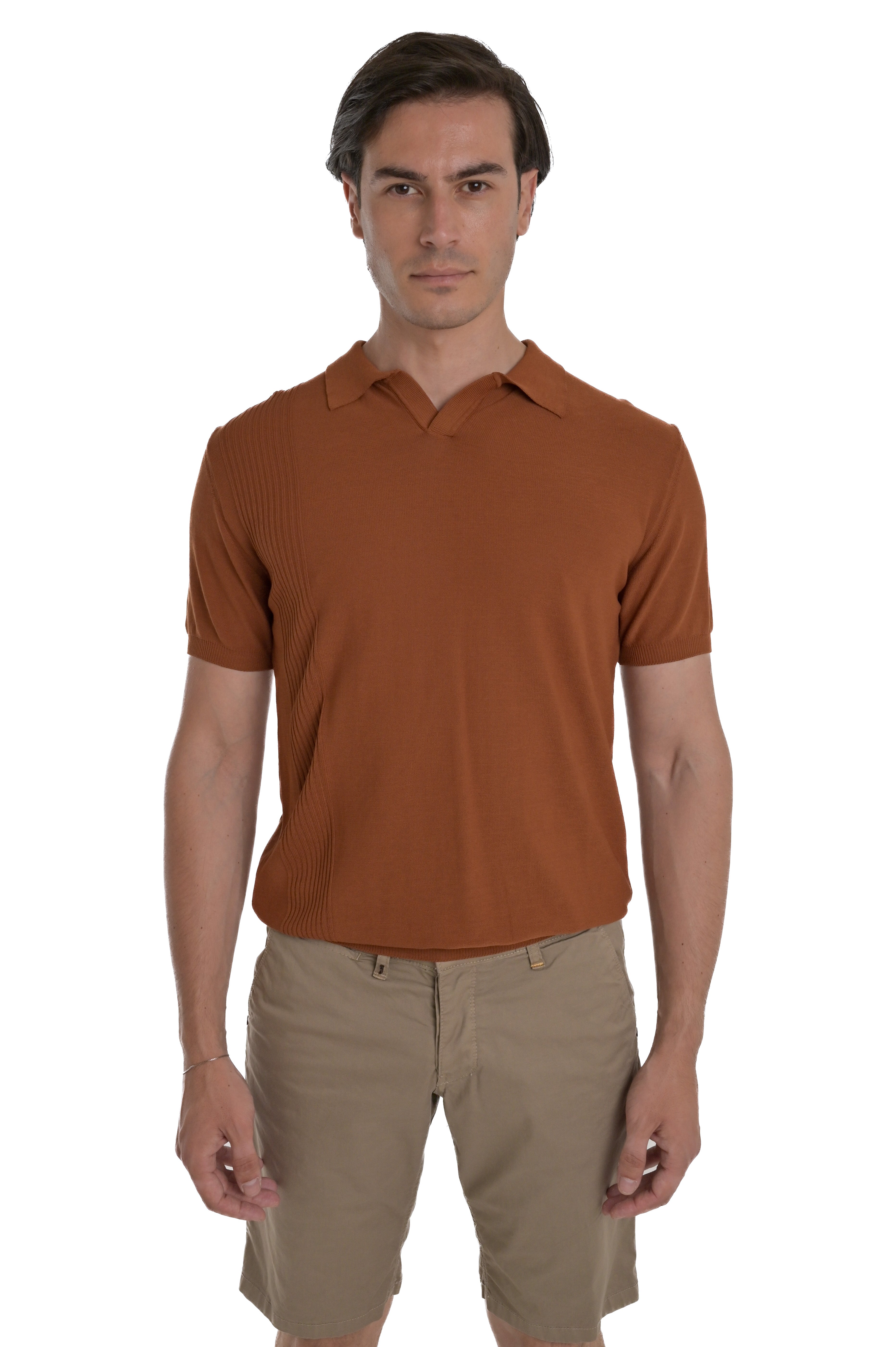 Regular polo shirt DS 2585 orange SS25