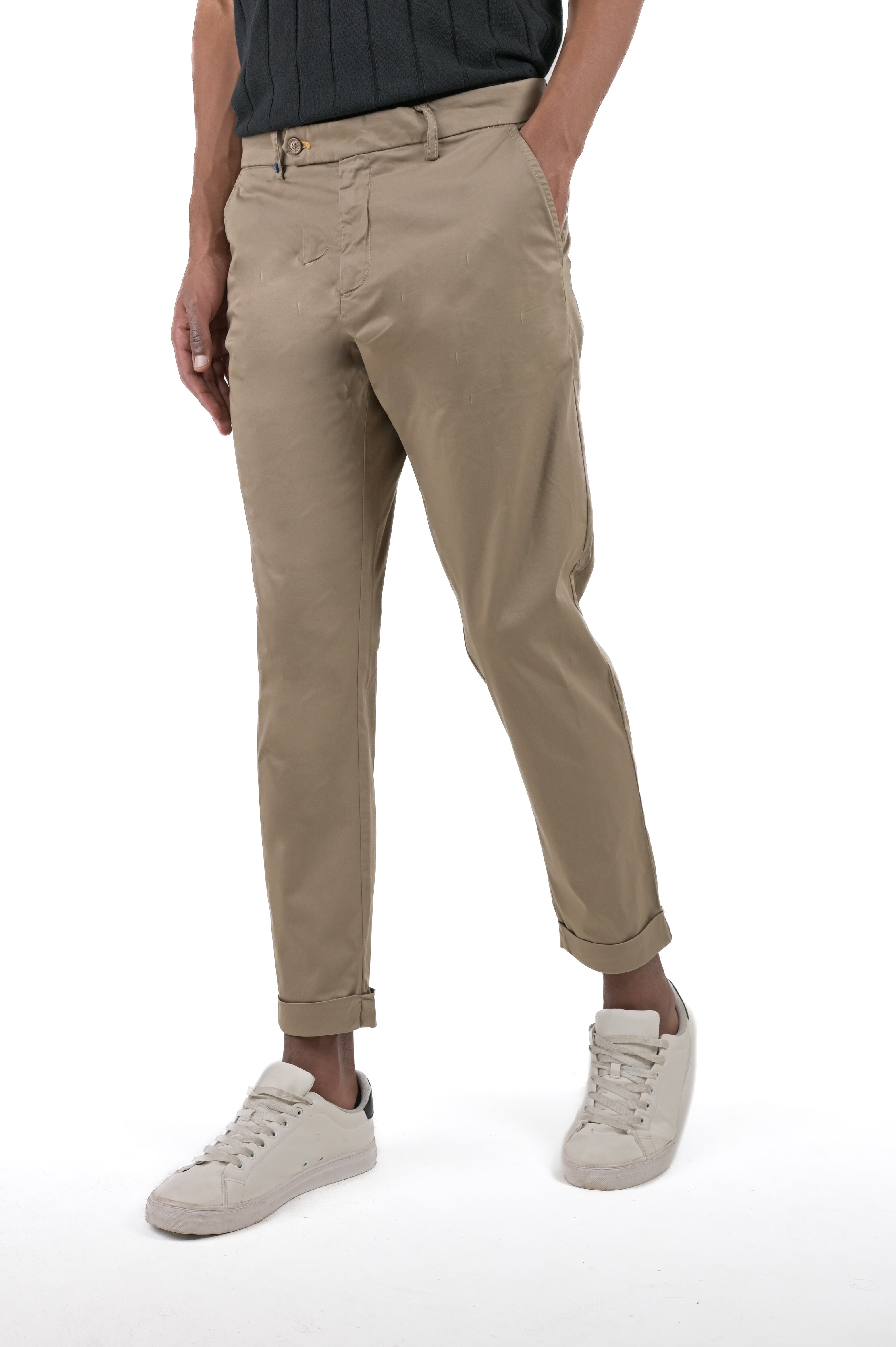 Classic slim Racket Maribor beige SS24 trousers