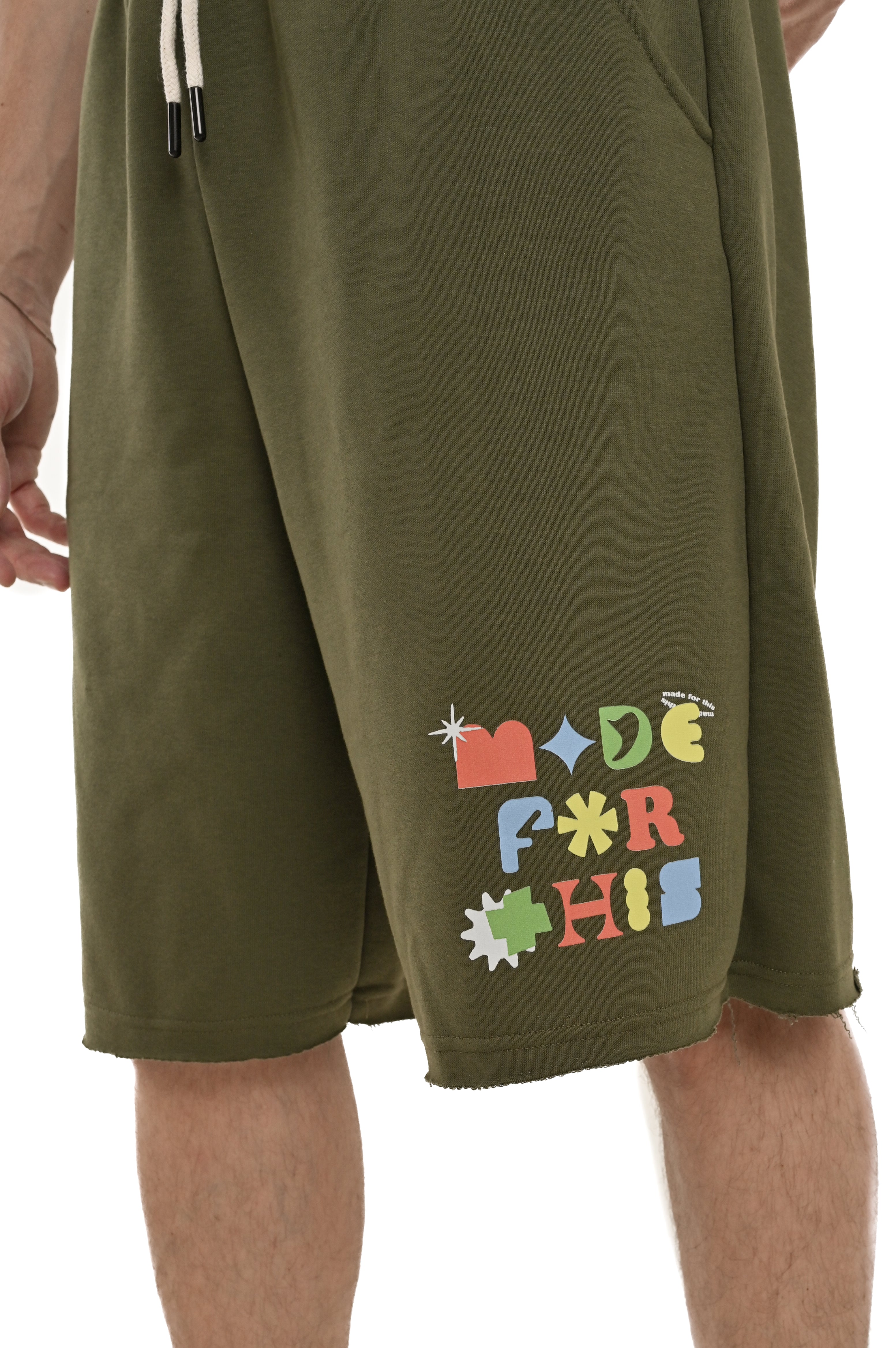 Regular Flow Green Cotton Bermuda SS24