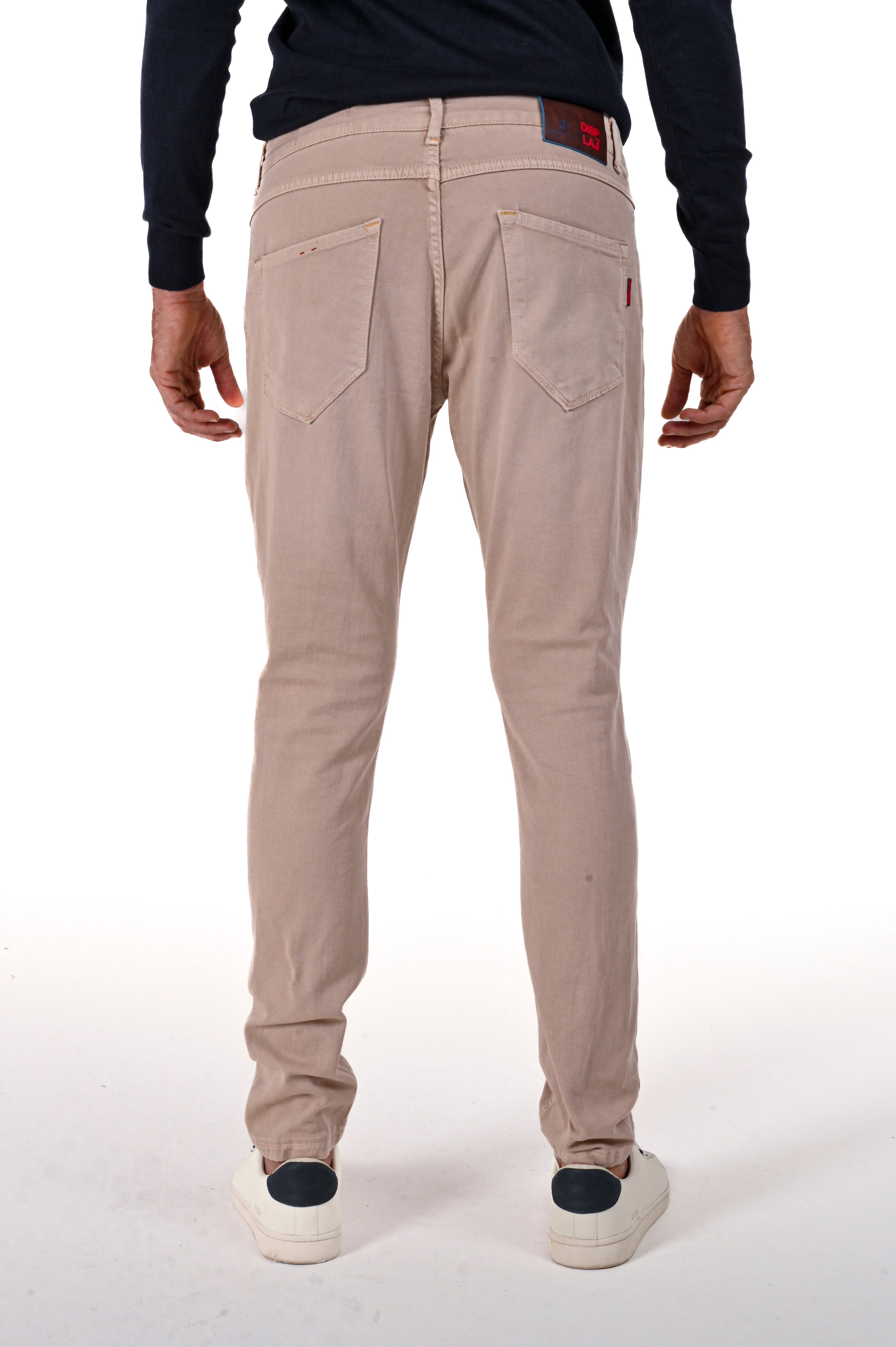 New London Bull Beige Slim Cotton Trousers FW24/25