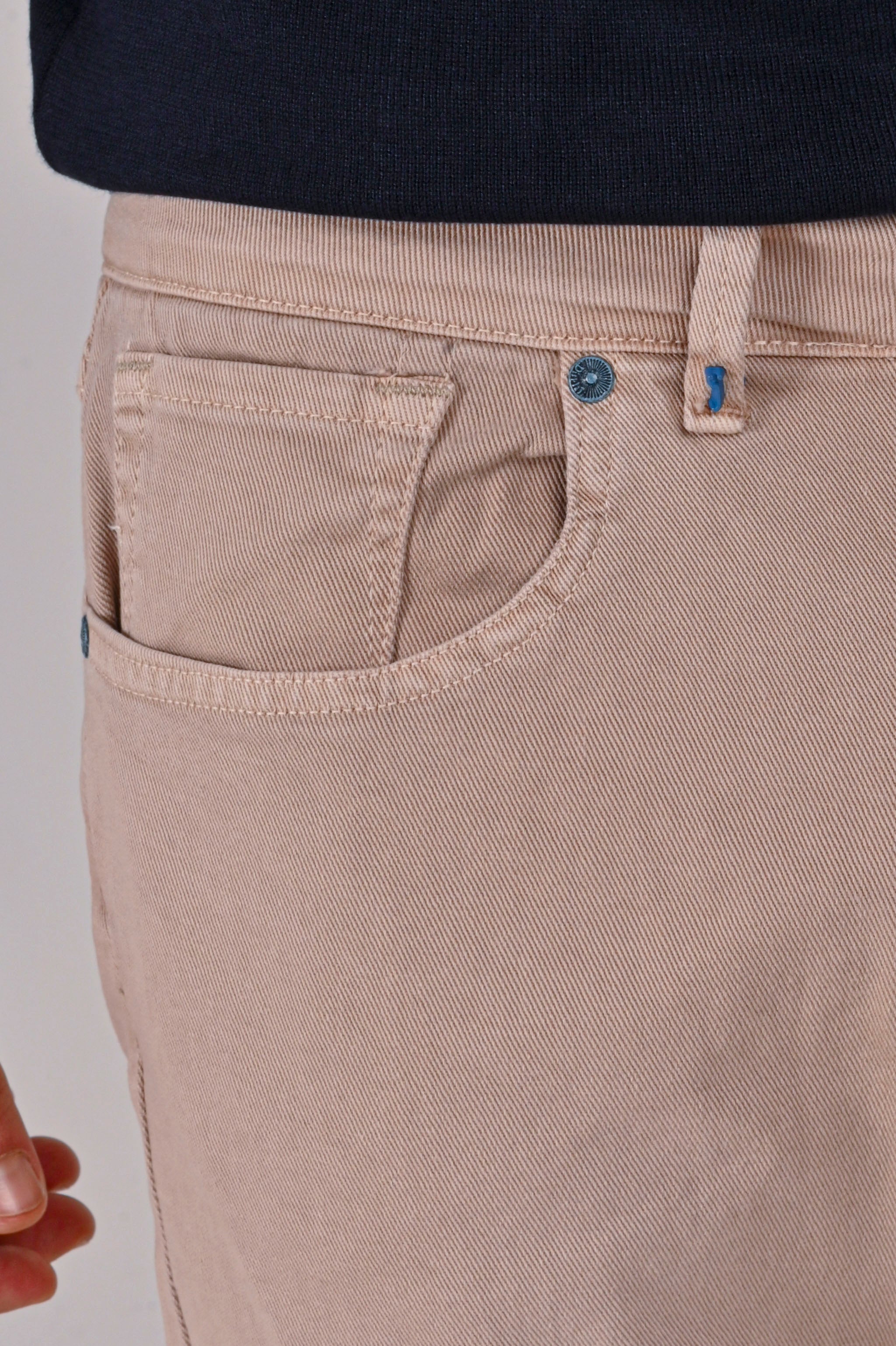 New London Bull Beige Slim Cotton Trousers FW24/25