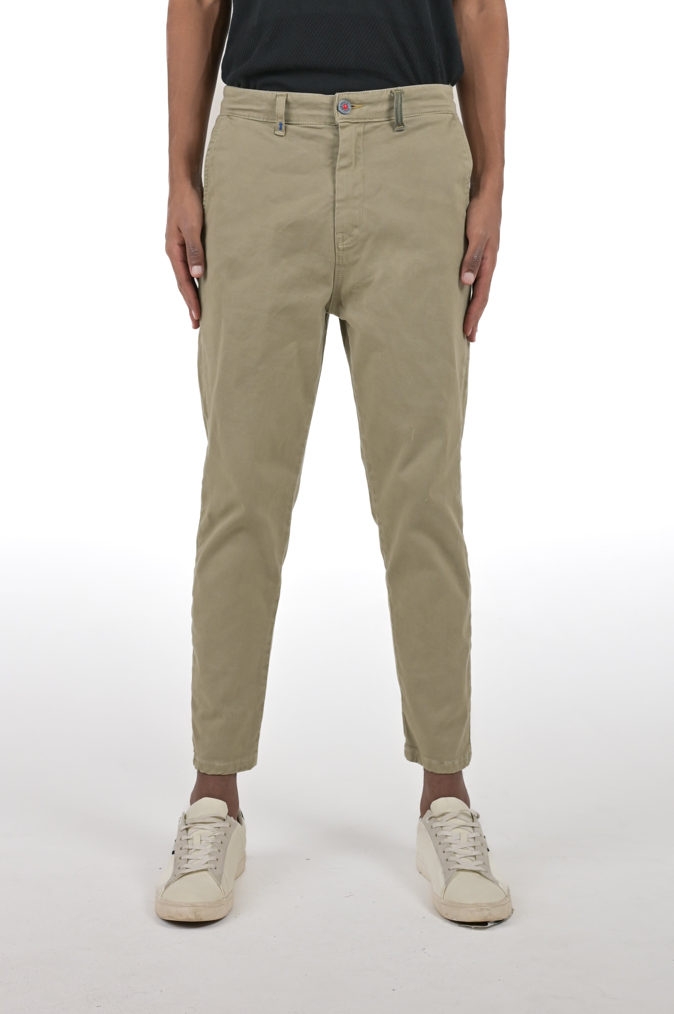Pantaloni in cotone slim Groove Libeccio SS24