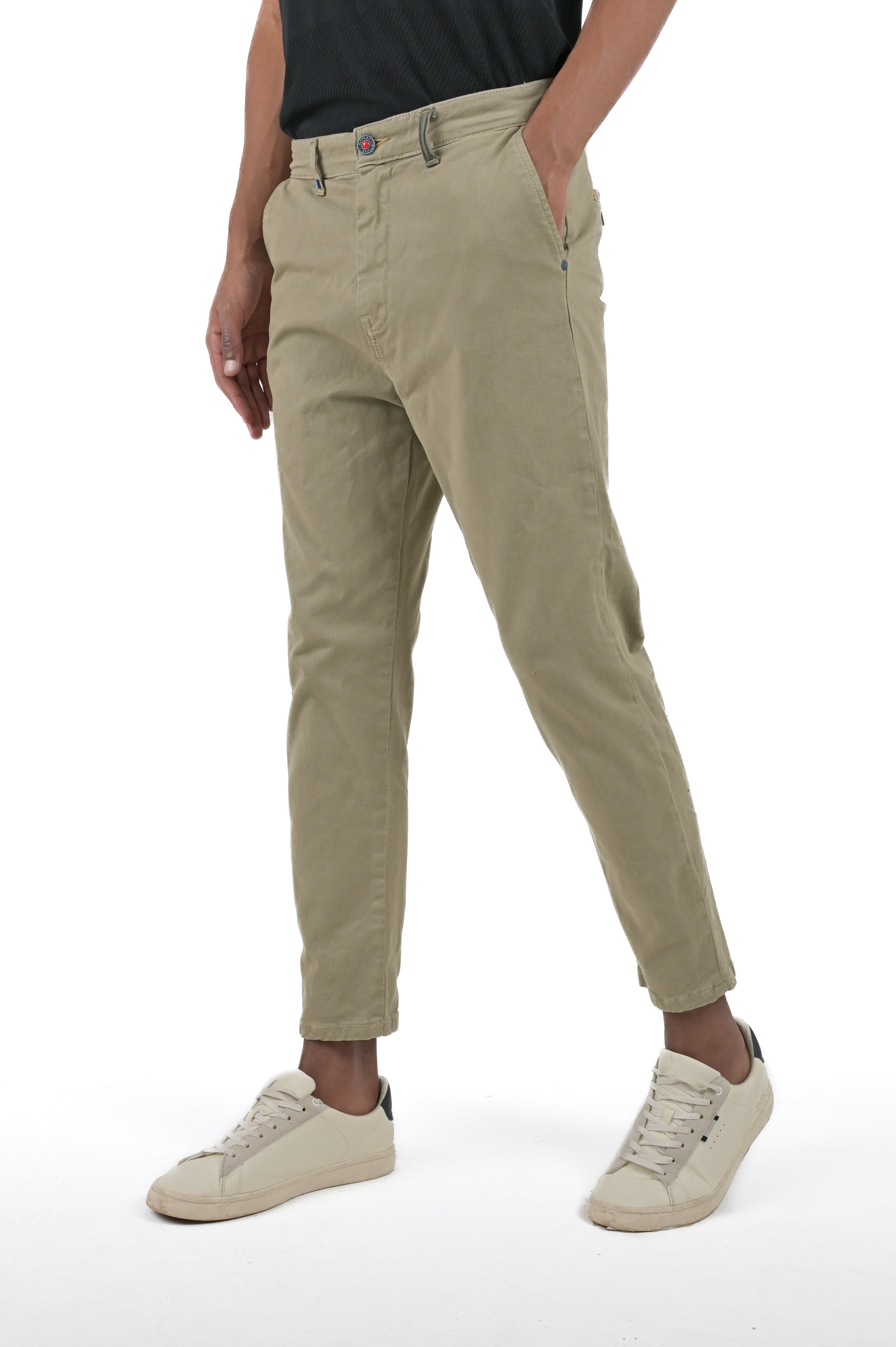 Pantaloni in cotone slim Groove Libeccio SS24