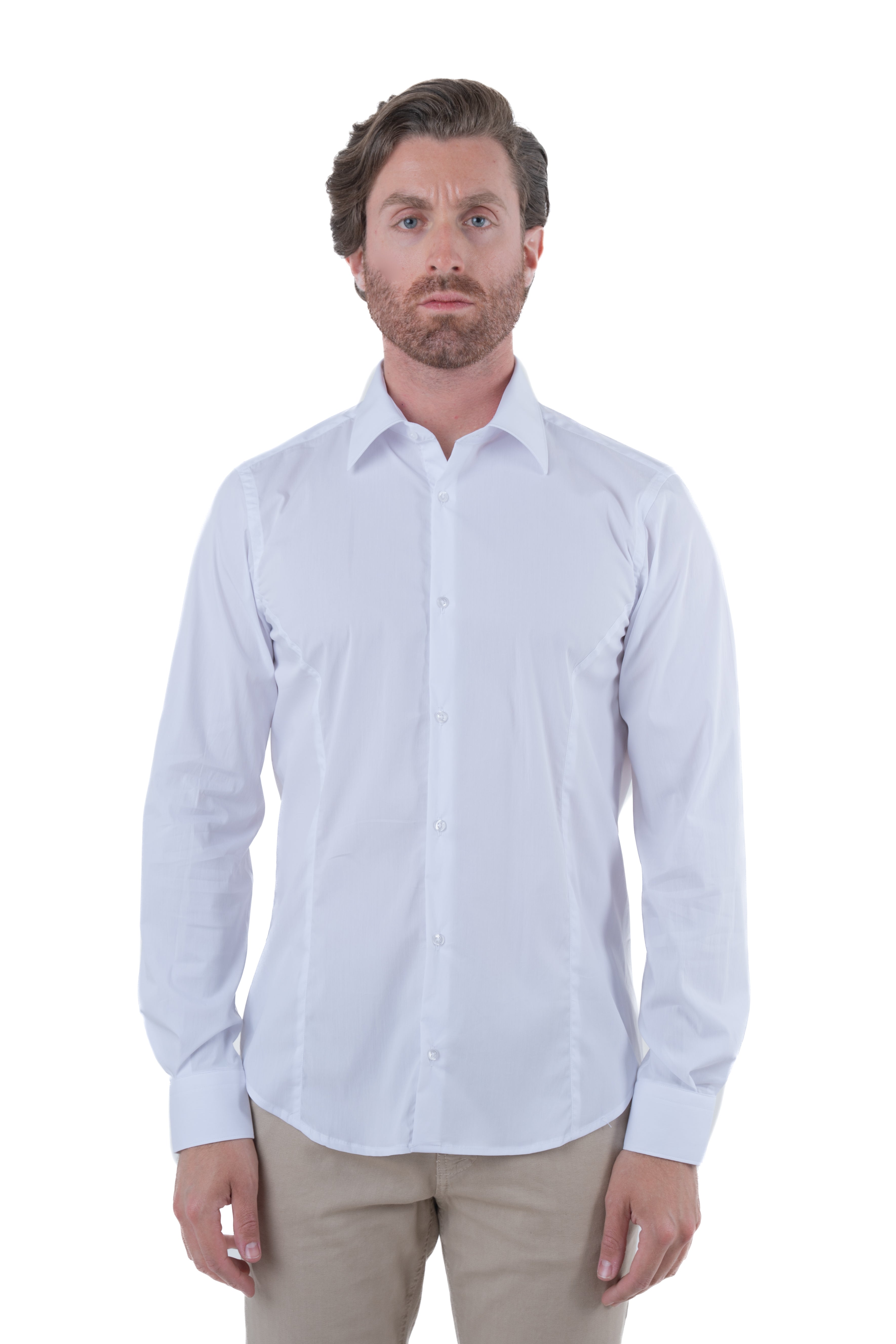 Regular Basic White Cotton Shirt SS25