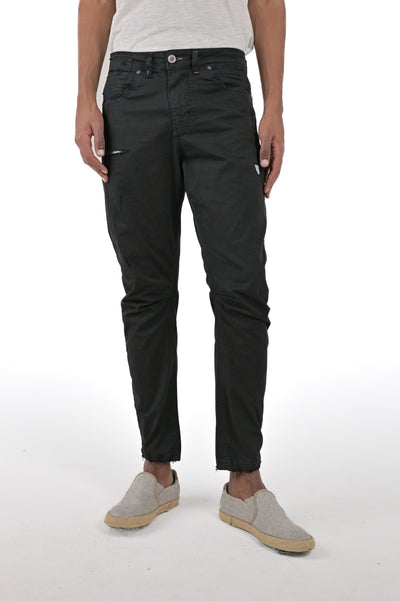 Kron AM3 Black Tapered Cotton Pants SS24
