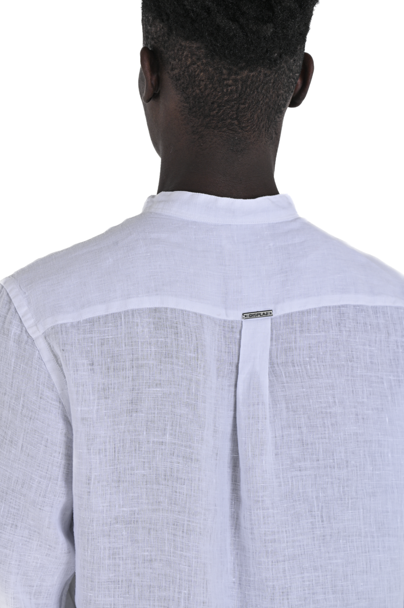 Camicia in lino regular Leo Lino Bianco SS26
