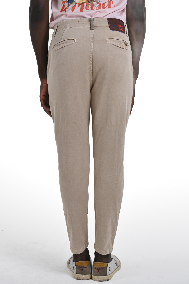 Pantaloni in cotone slim Groove Libeccio SS24