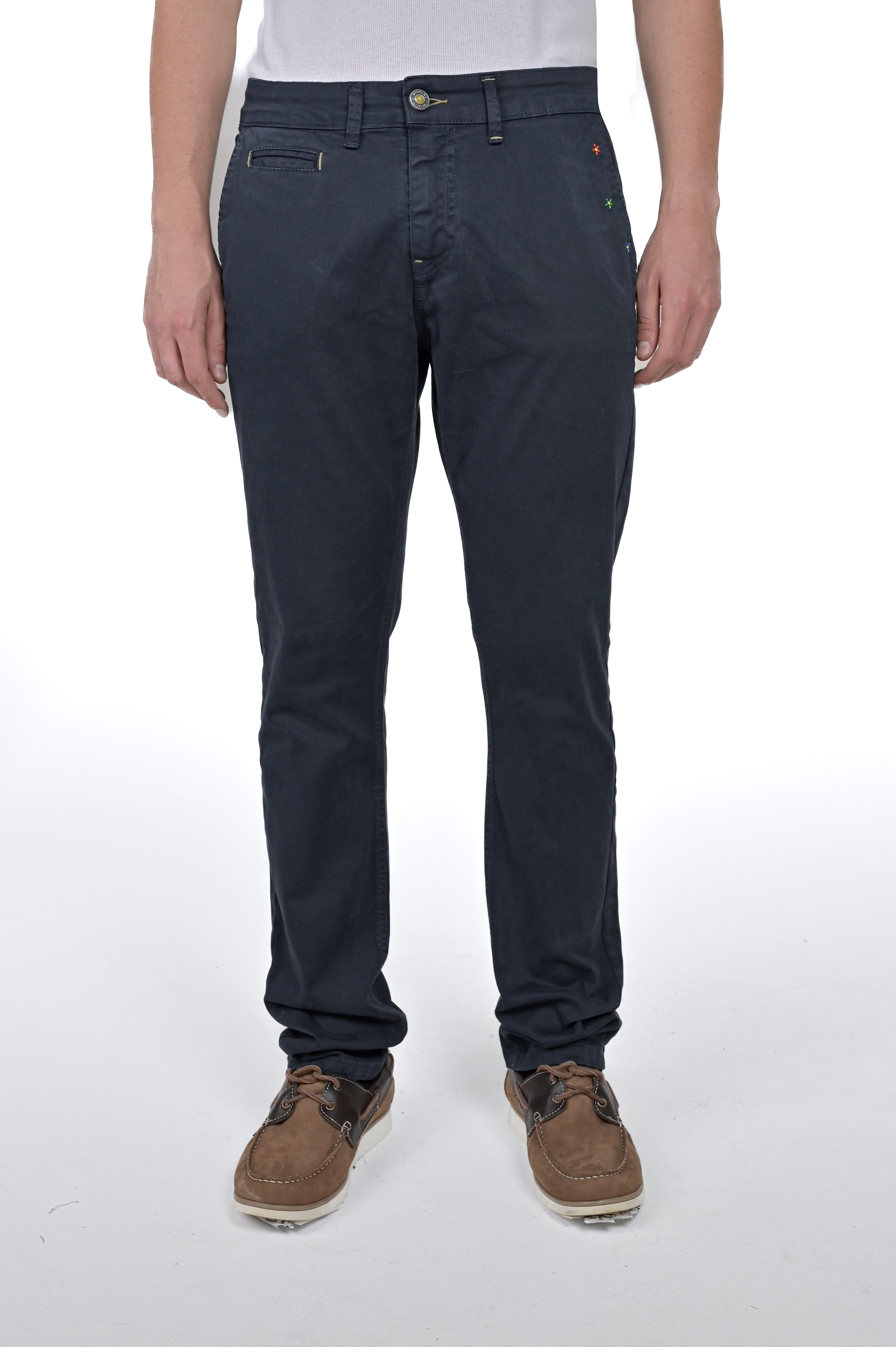 Pantaloni in cotone slim Kinos Ricamo FW24/25