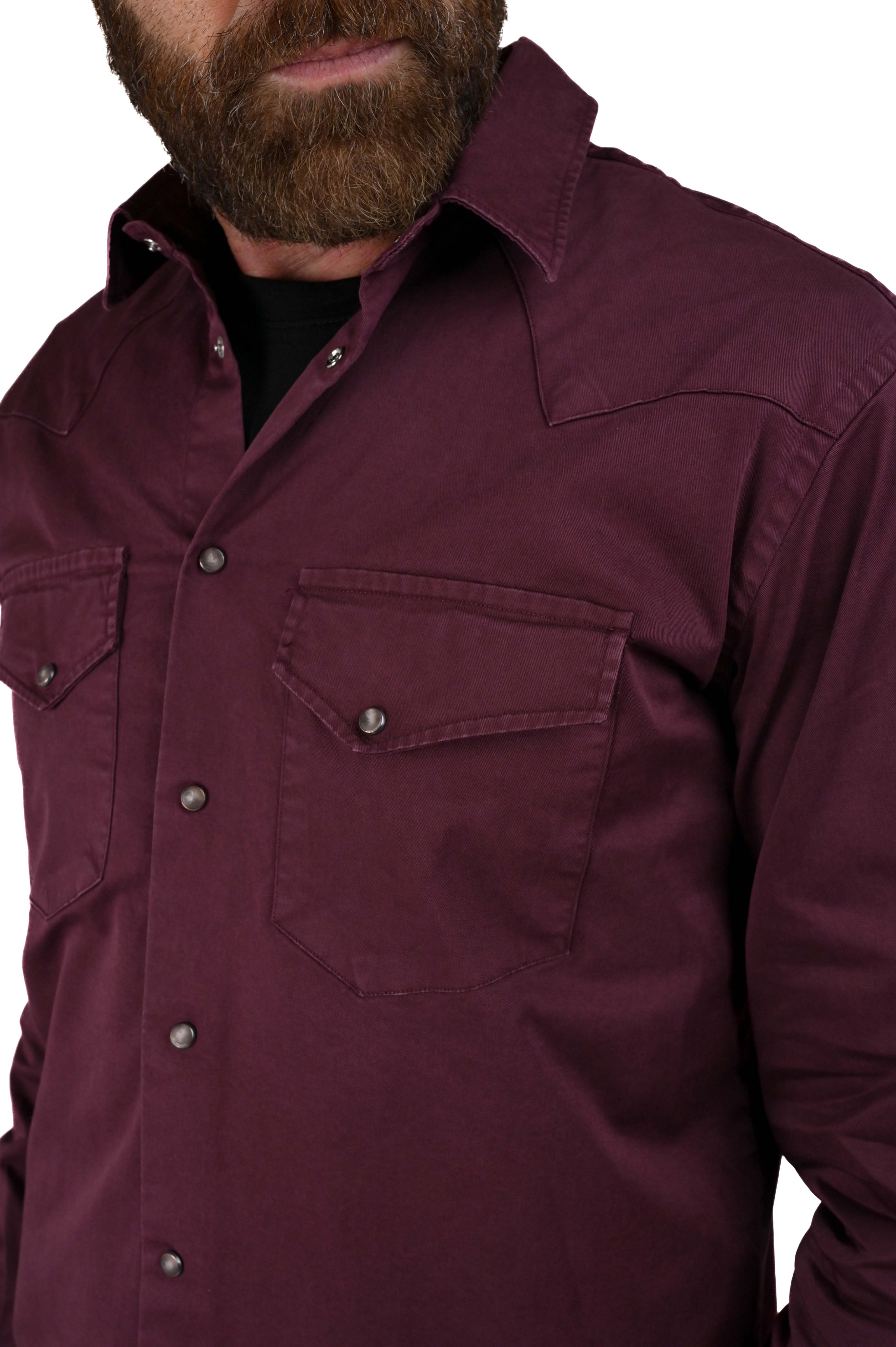 Camicia in cotone regular Spy Bull bordeaux FW24/25