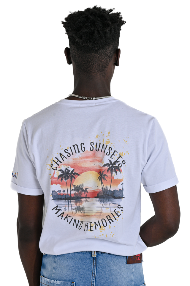 T-Shirt regular Sunsets Bianco SS24