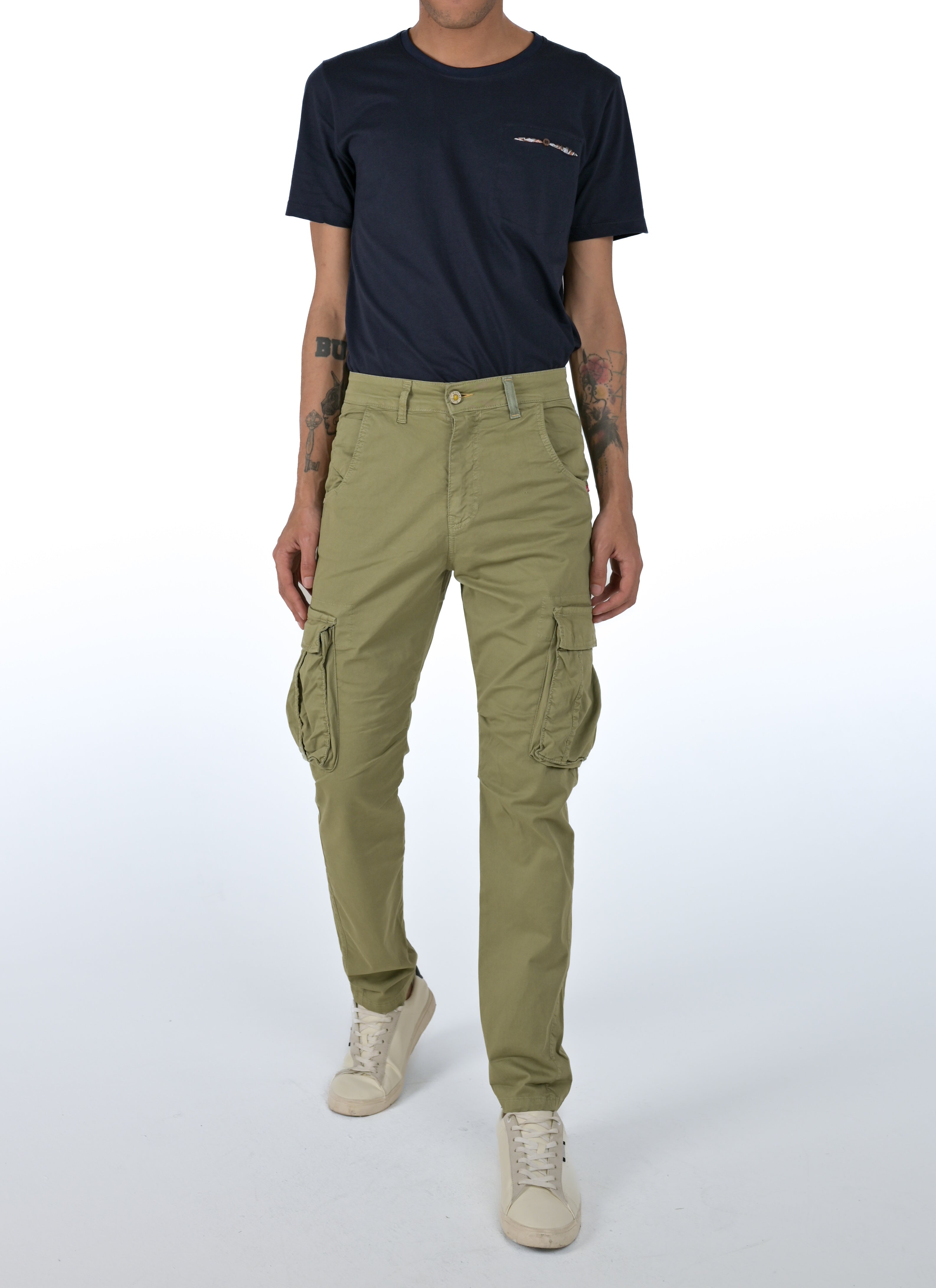 Pantaloni in cotone regular Marktas verde SS26
