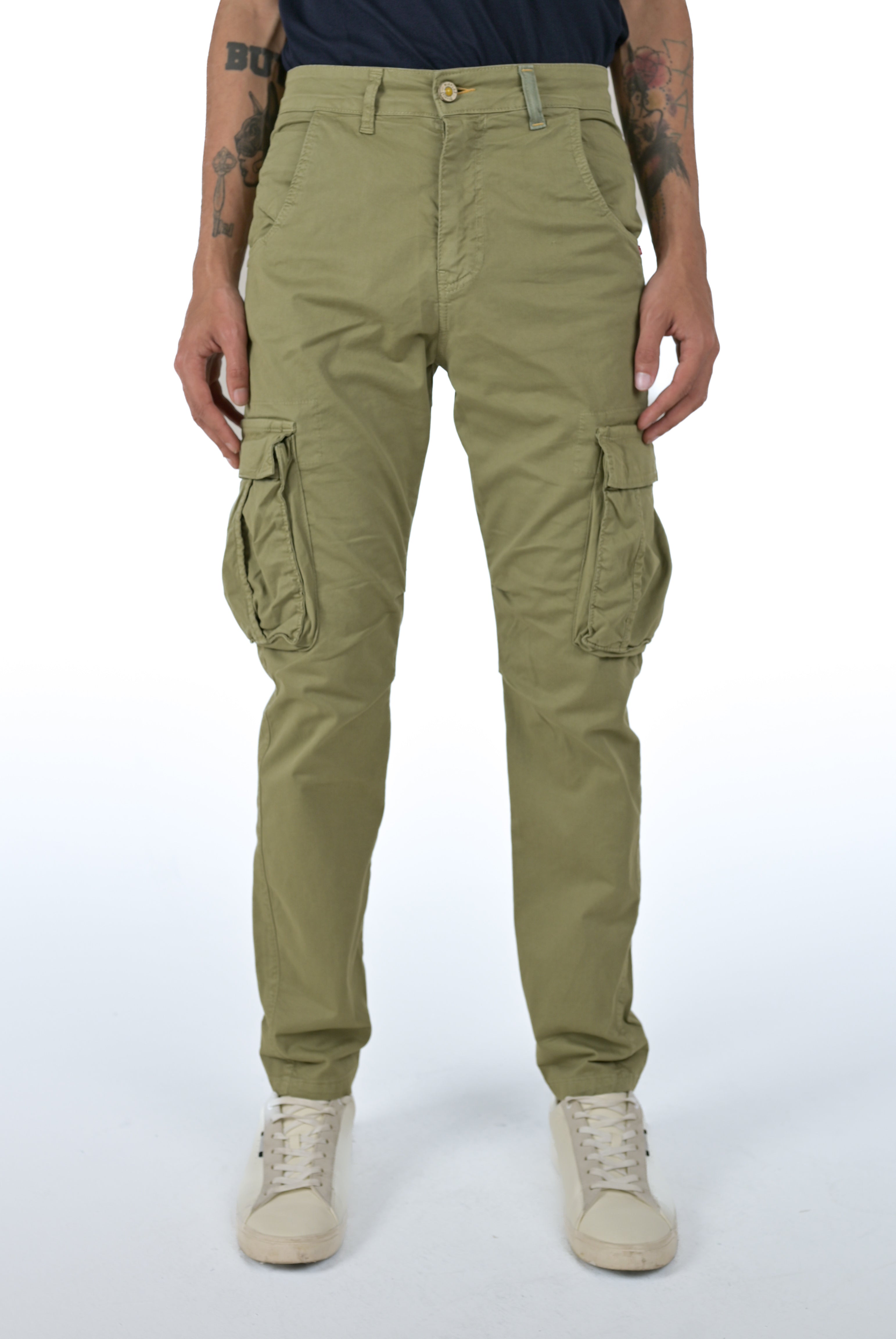 Pantaloni in cotone regular Marktas verde SS26