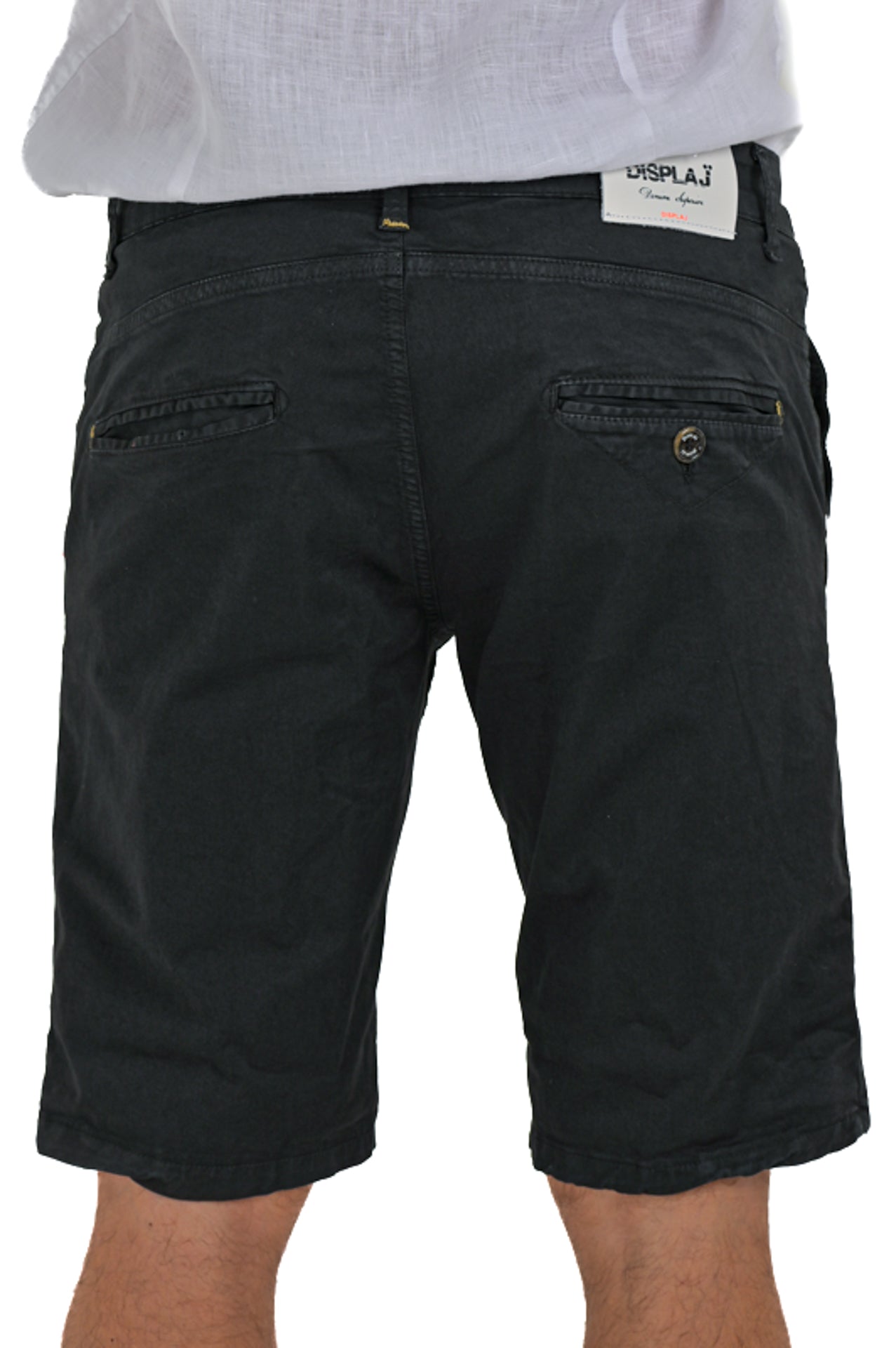 Bermuda in cotton slim Cristian Raso Black SS25