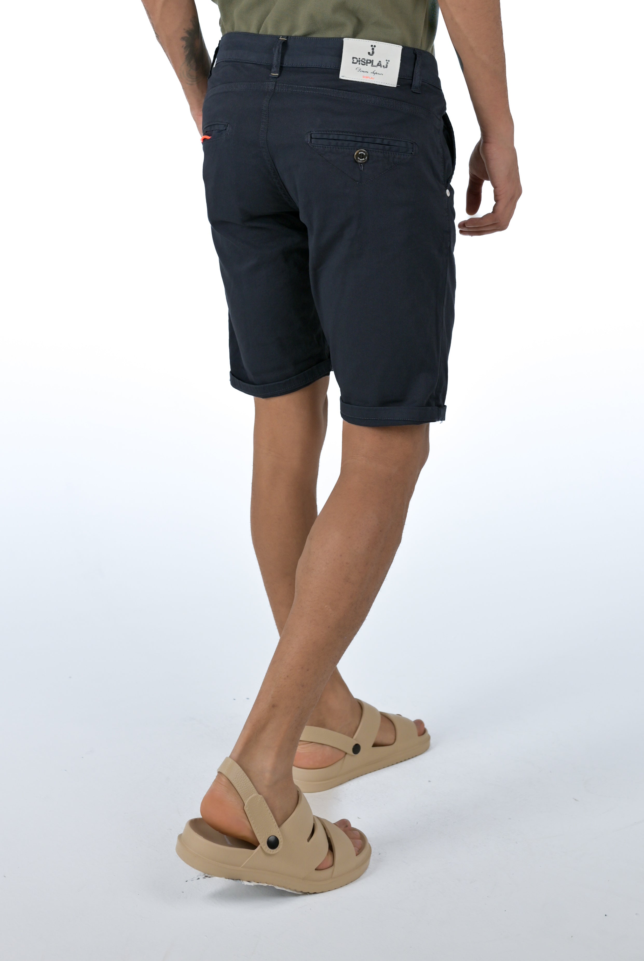 Cristian Maldive Beige SS25 slim cotton Bermuda shorts