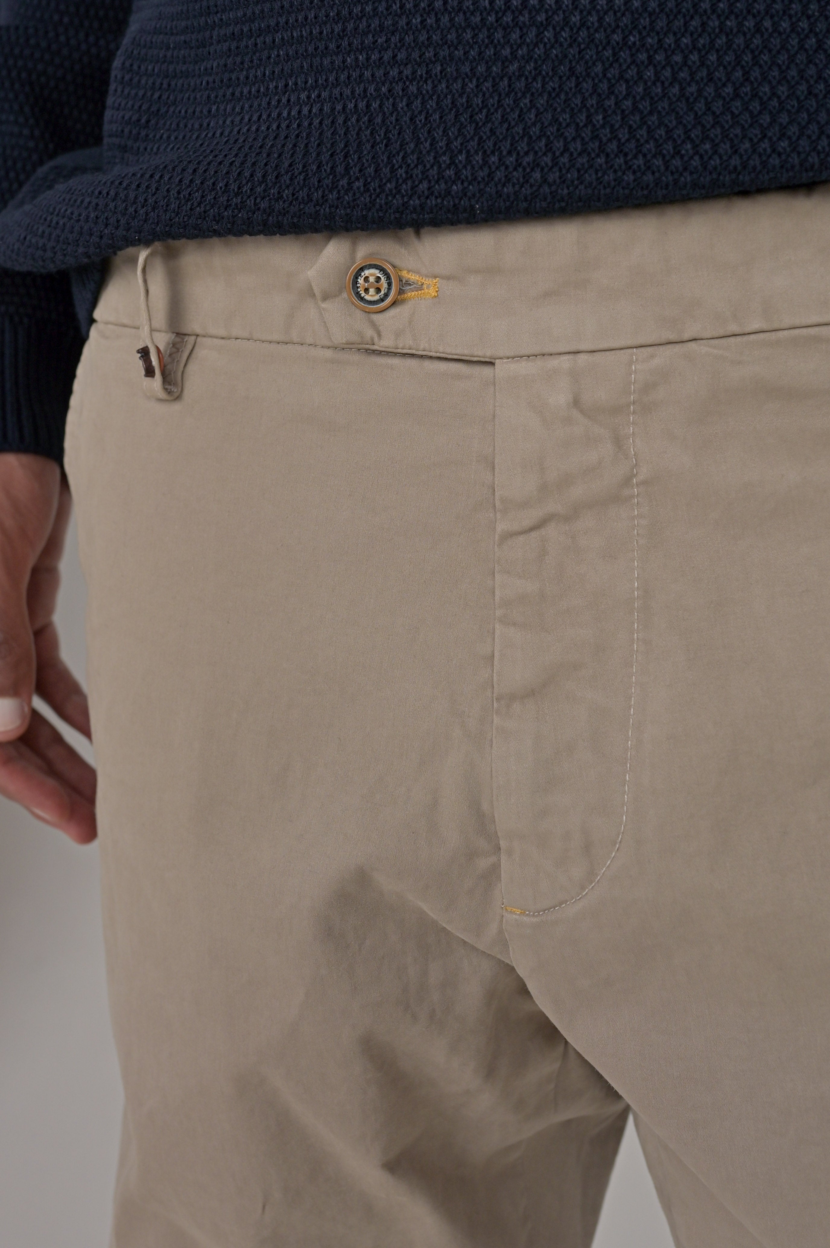 Classic Slim Racket Raso Beige Pants FW24/25