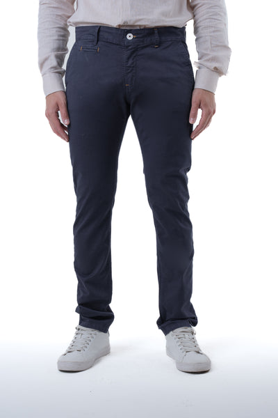 Pantaloni in cotone slim Kinos Blu SS26