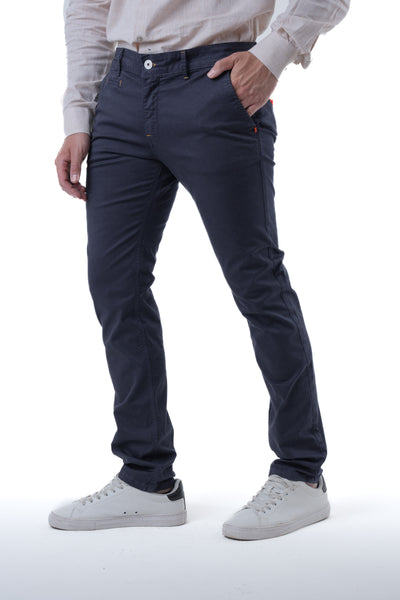 Pantaloni in cotone slim Kinos Blu SS26