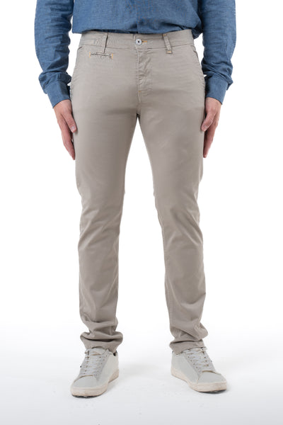 Pantaloni in cotone slim Kinos Beige SS26