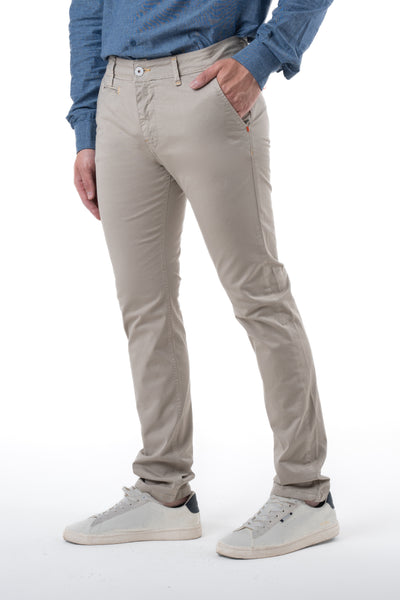 Pantaloni in cotone slim Kinos Beige SS26