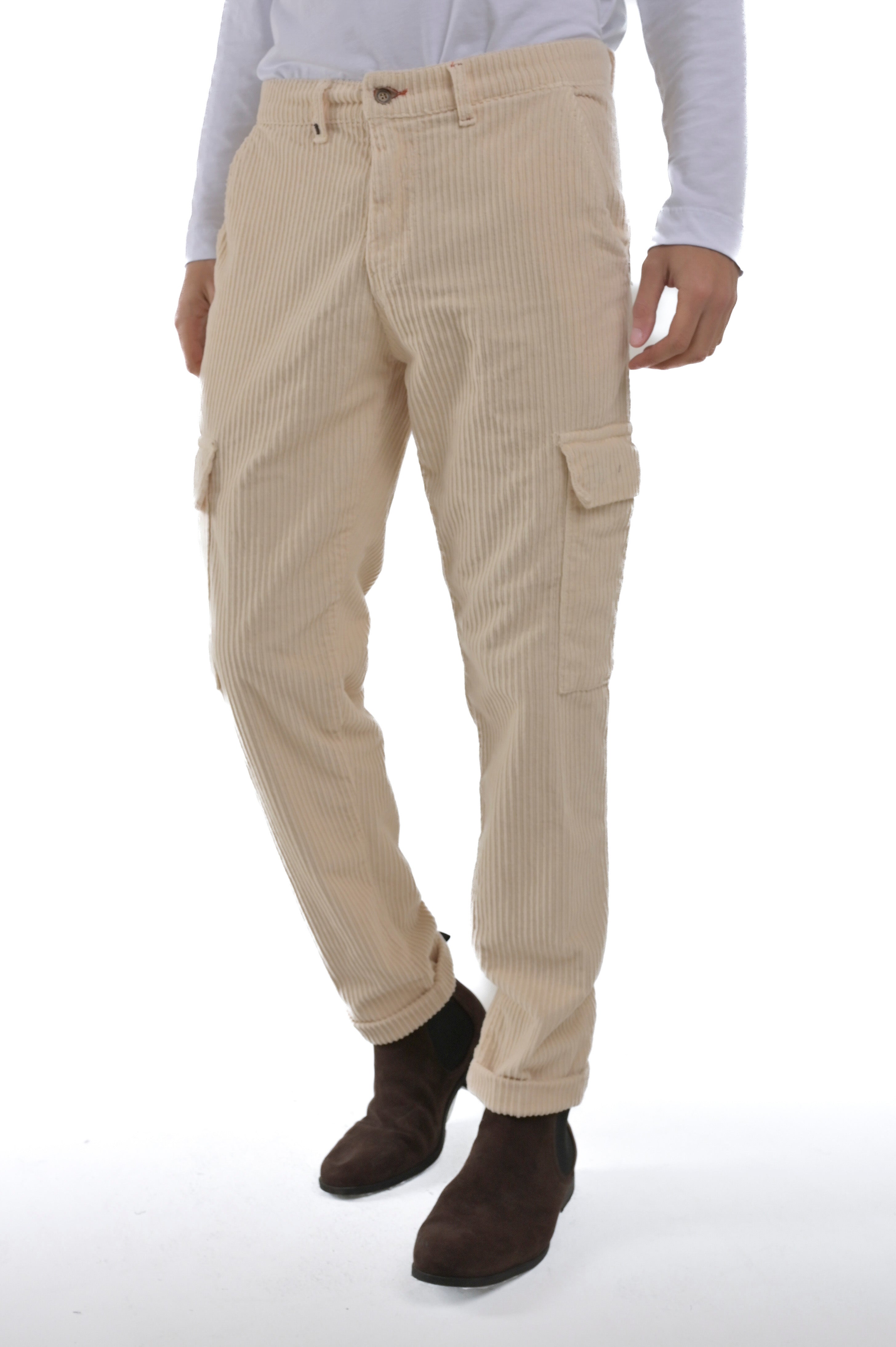 Pantaloni classici regular Ace Costa Velluto verde FW24/25