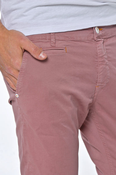 Pantaloni in cotone slim Kinos Rosa SS26