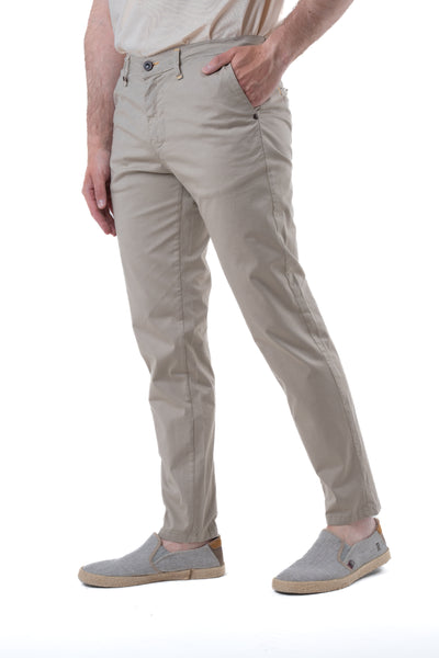 Pantaloni in cotone slim Sonic Raso Beige SS26