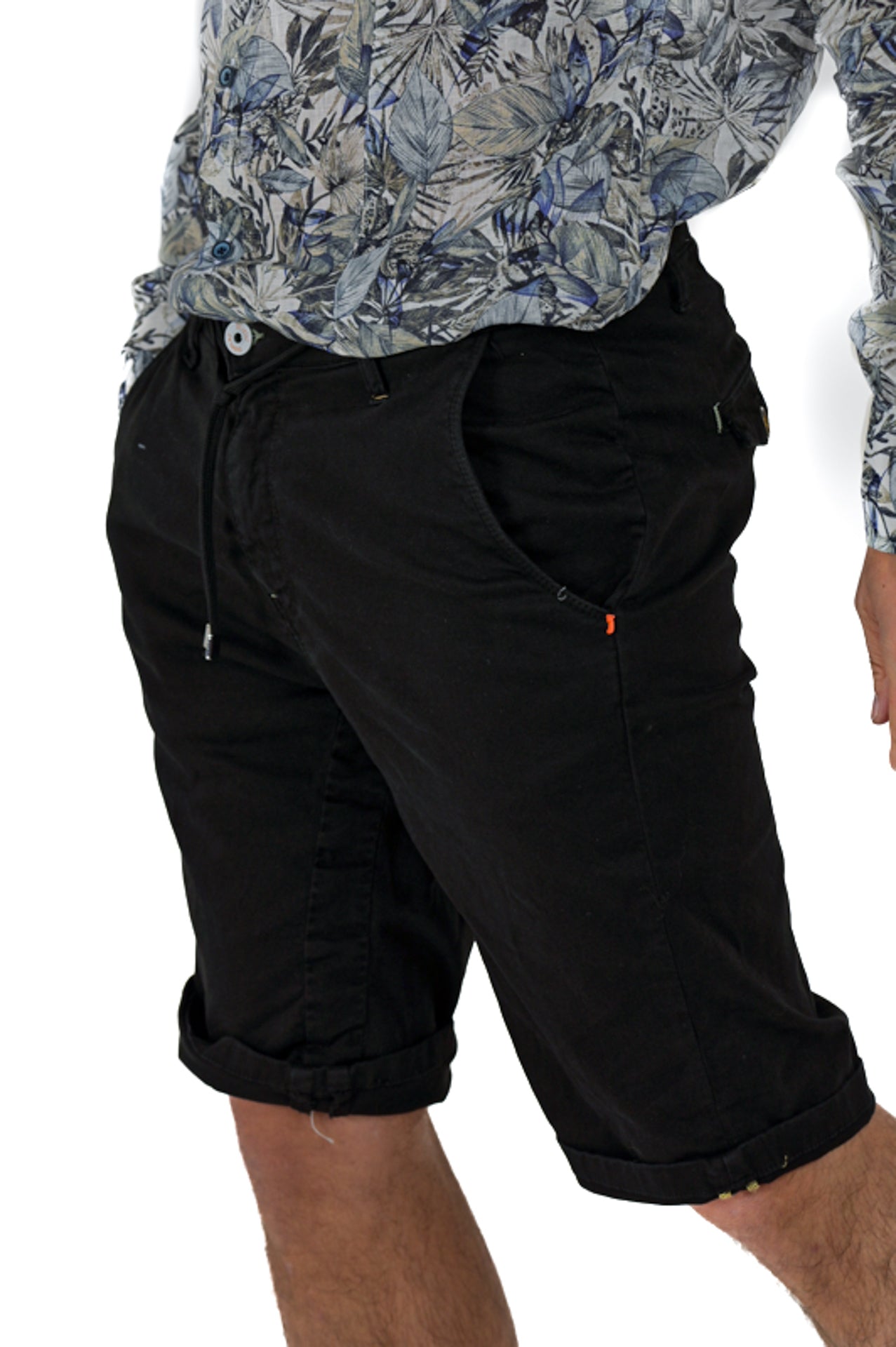 Emme Overspin Mustard Cotton Bermuda Shorts