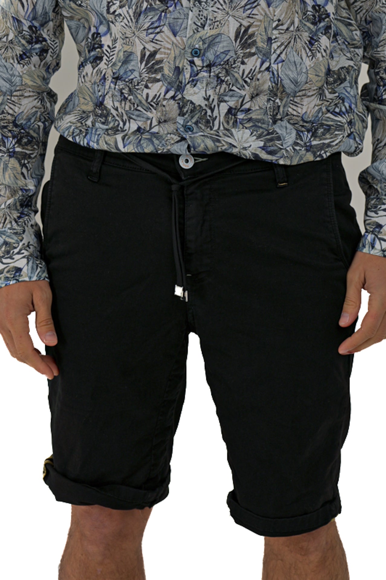 Emme Overspin Mustard Cotton Bermuda Shorts