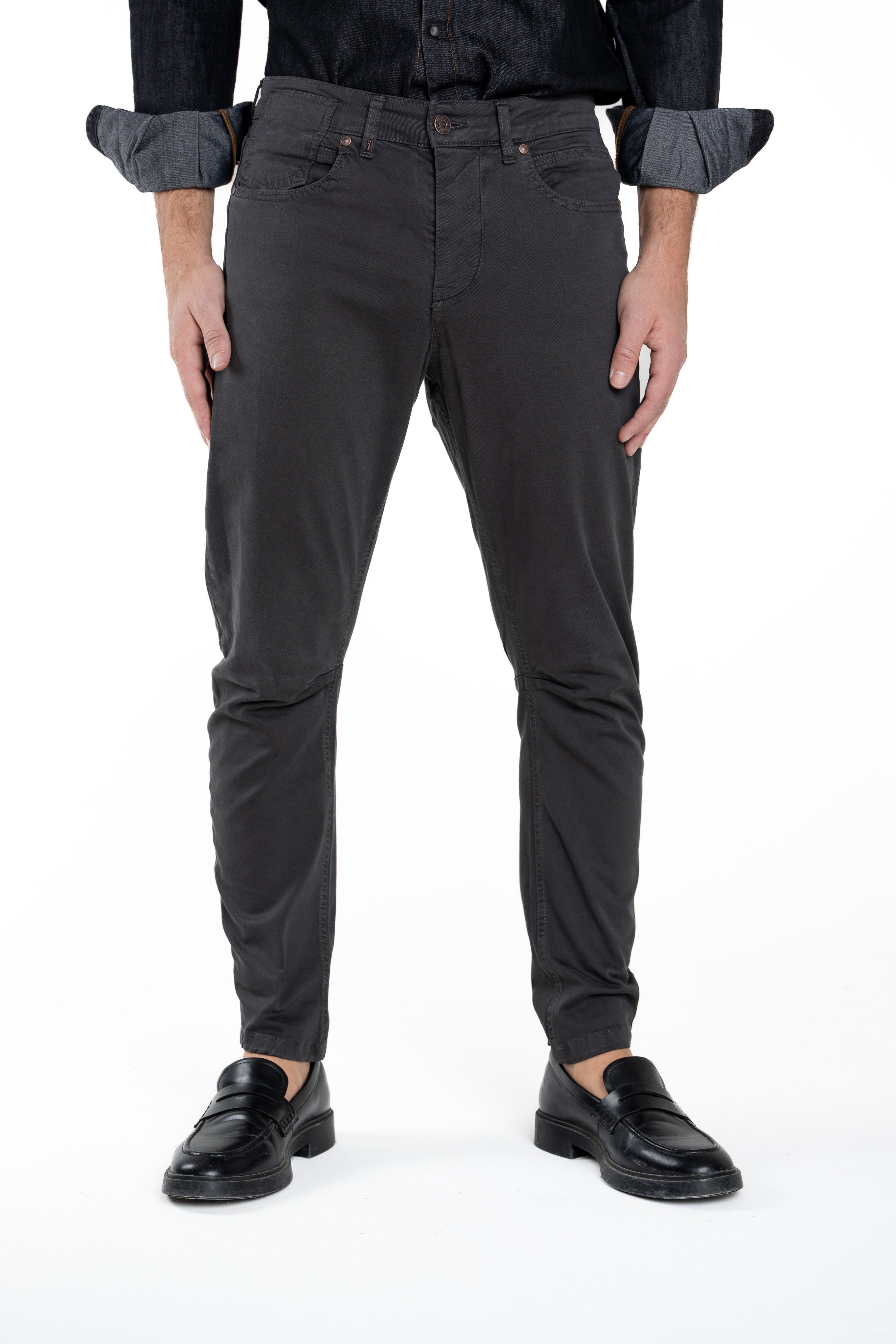 Kron Green Tapered Cotton Trousers FW24/25