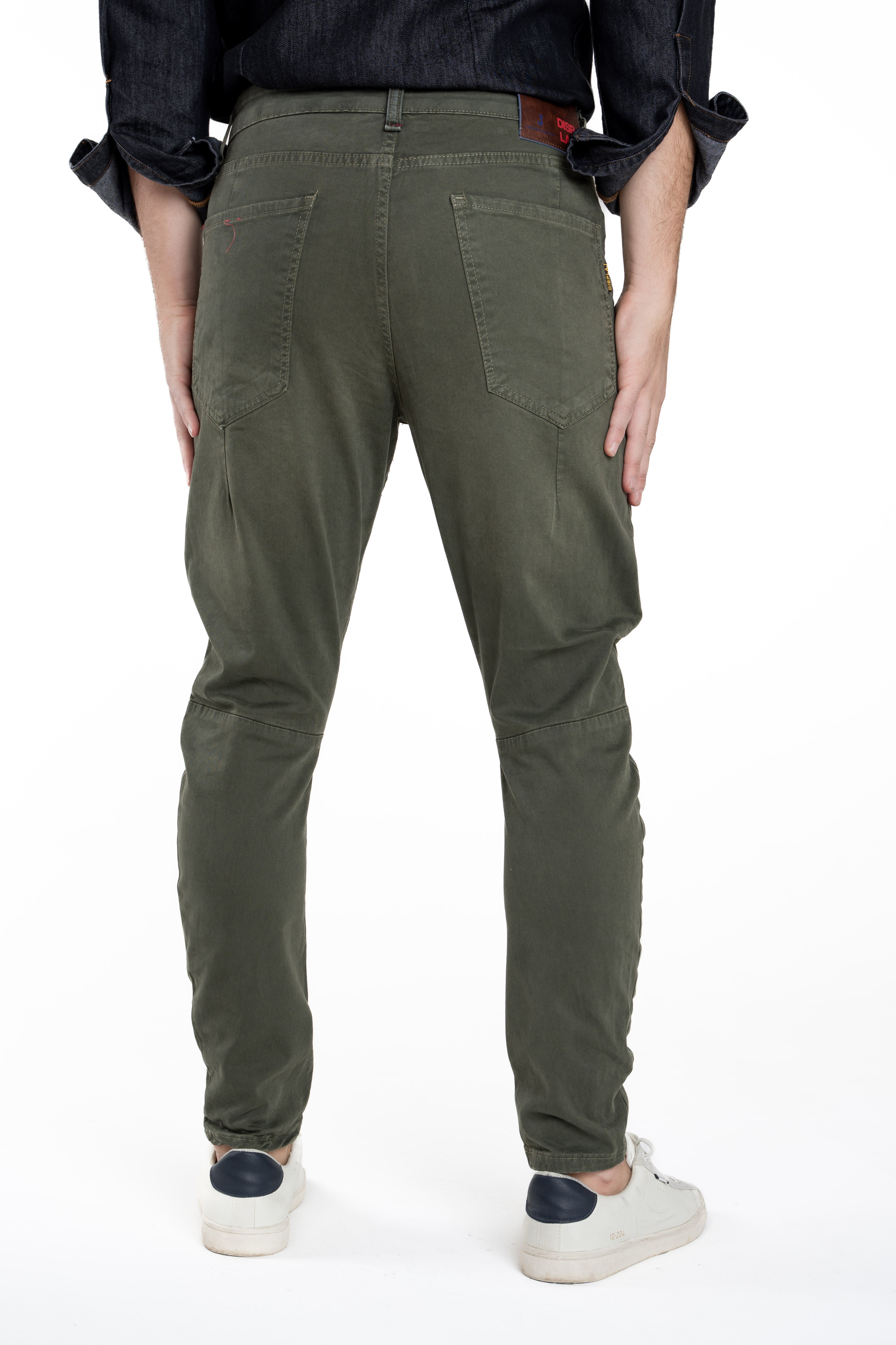 Kron Green Tapered Cotton Trousers FW24/25