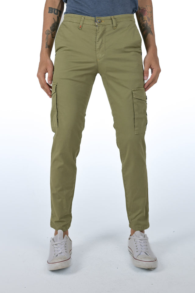 Pantaloni slim Sonic Tascone Verde Salvia SS24