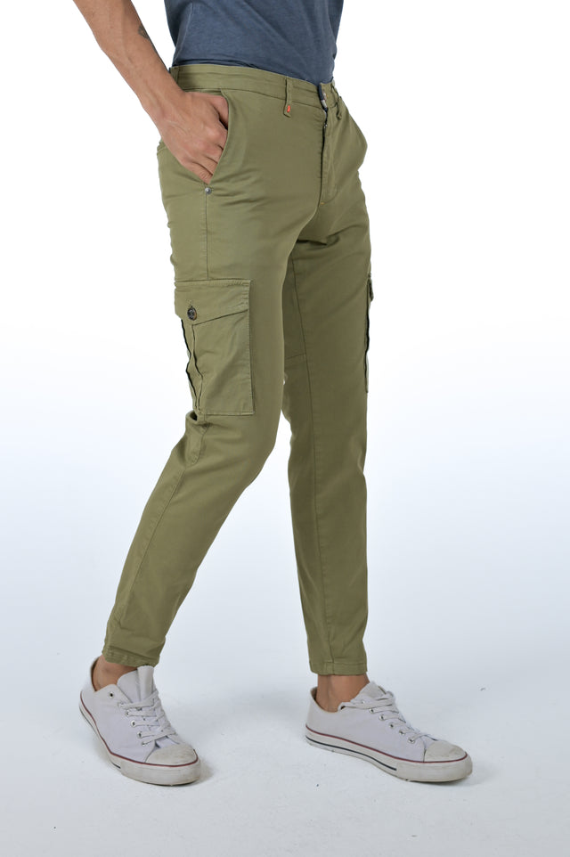 Pantaloni slim Sonic Tascone Verde Salvia SS24