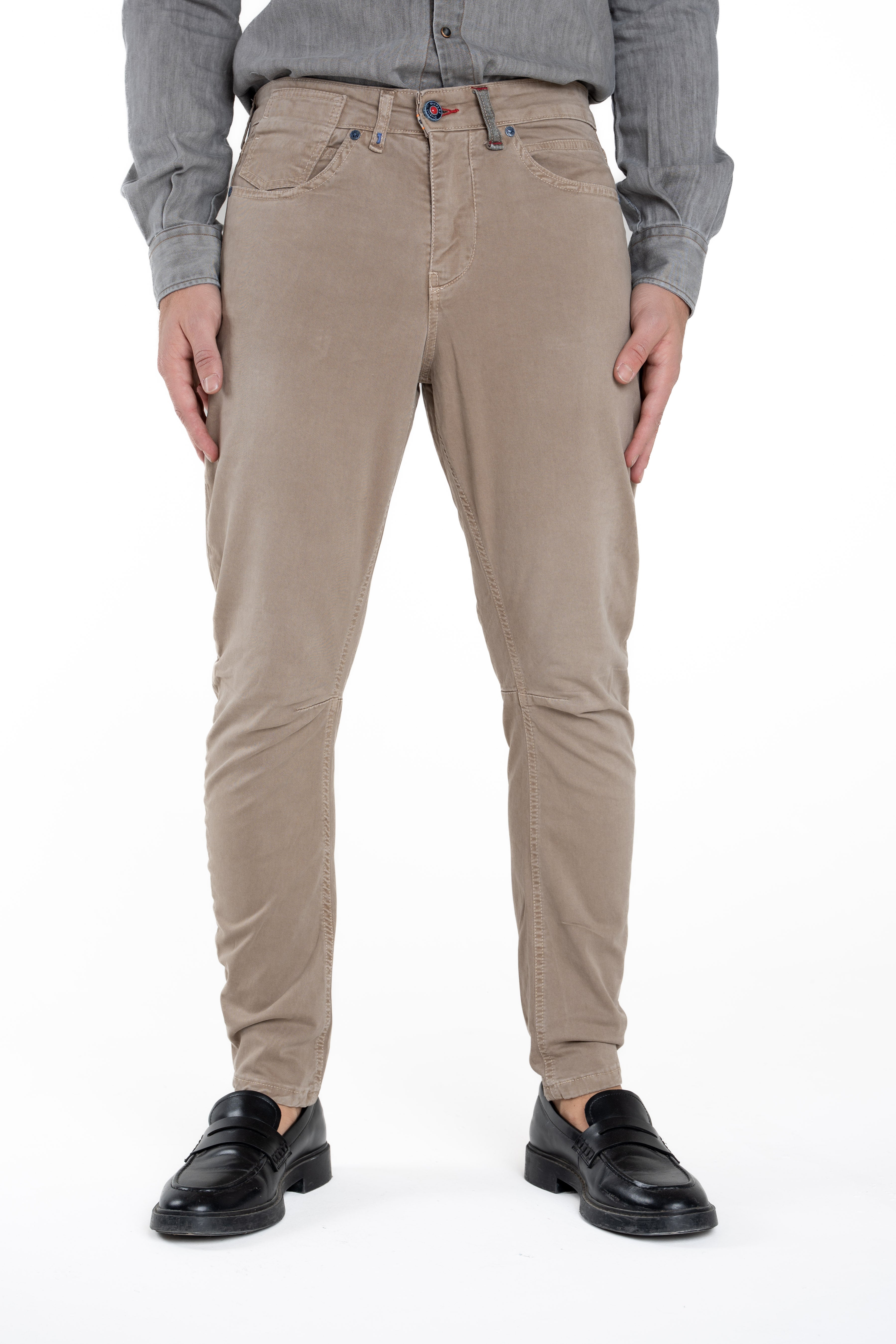 Kron Green Tapered Cotton Trousers FW24/25