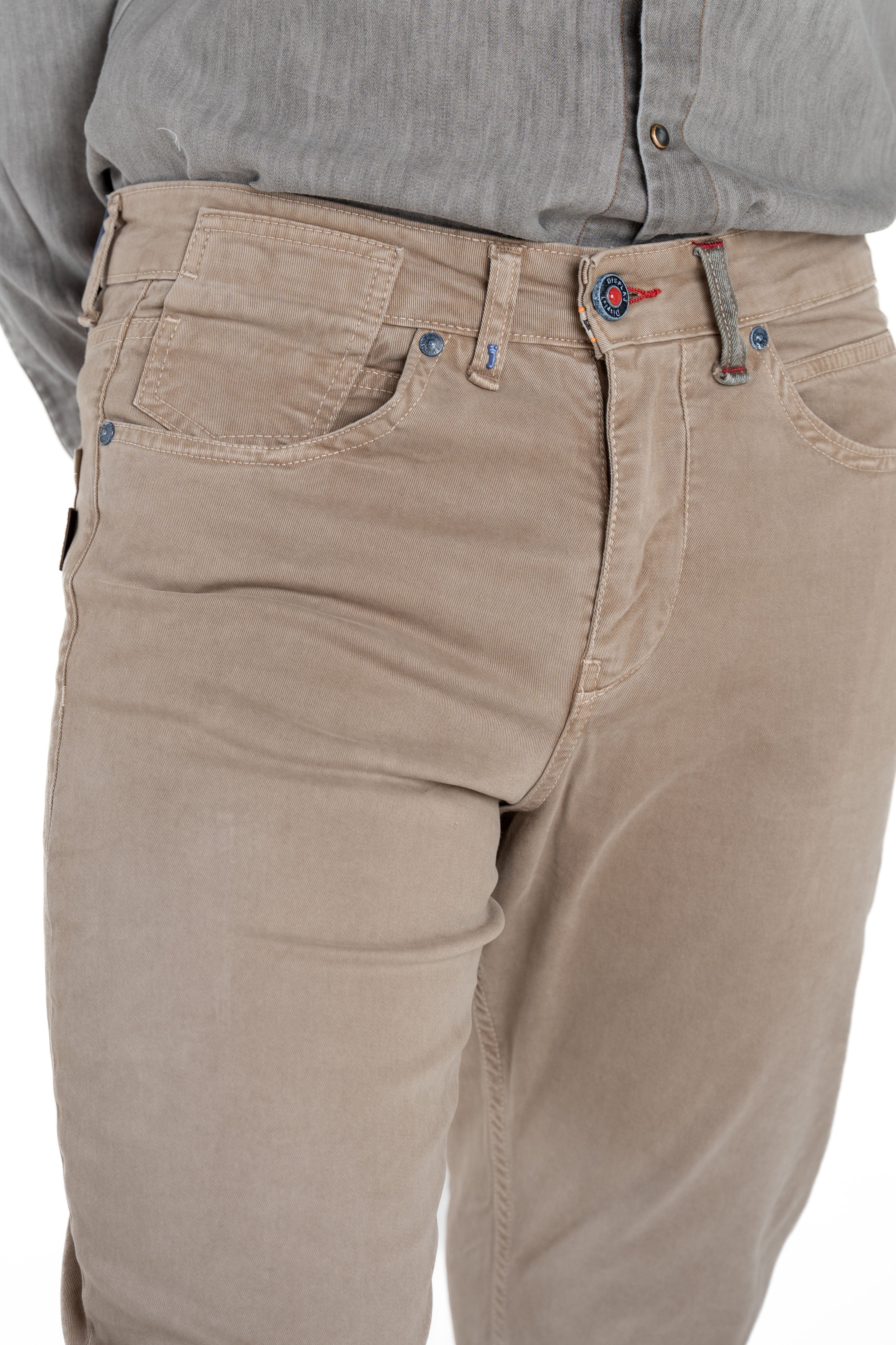 Kron Green Tapered Cotton Trousers FW24/25