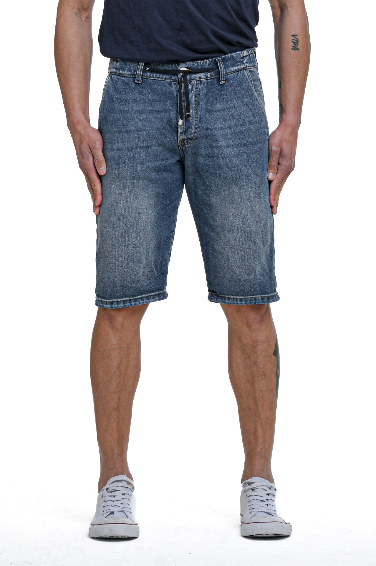 New Walter 15180 slim denim Bermuda shorts