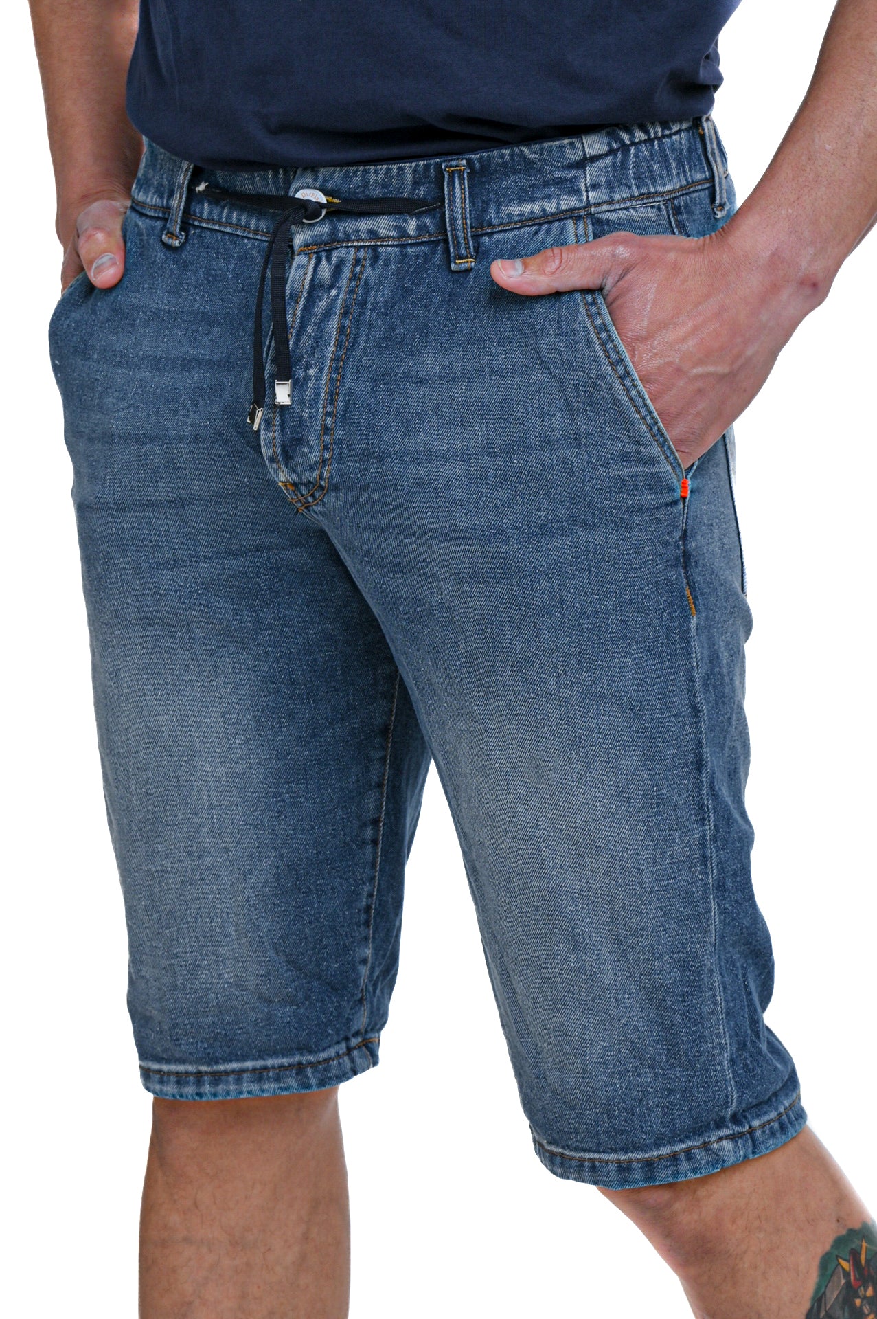 New Walter 15180 slim denim Bermuda shorts