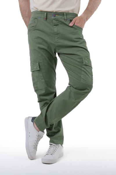 New Evolution green tapered trousers SS24