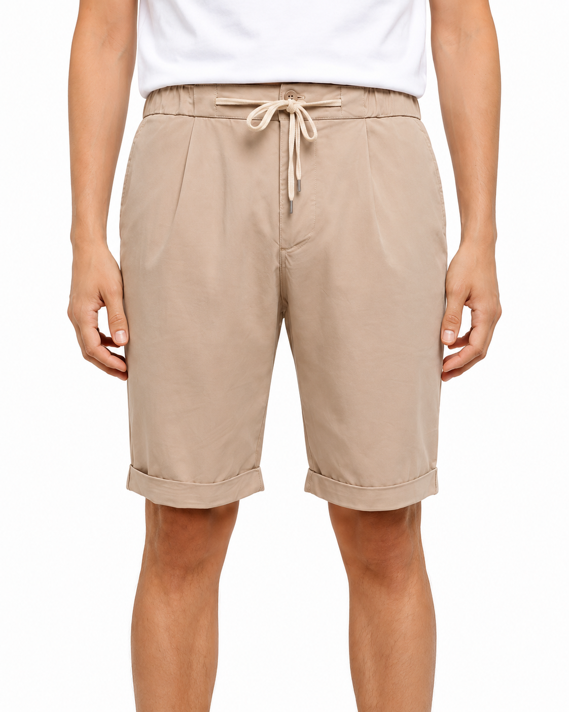 Bermuda in cotone slim Split Ciondolo SS25