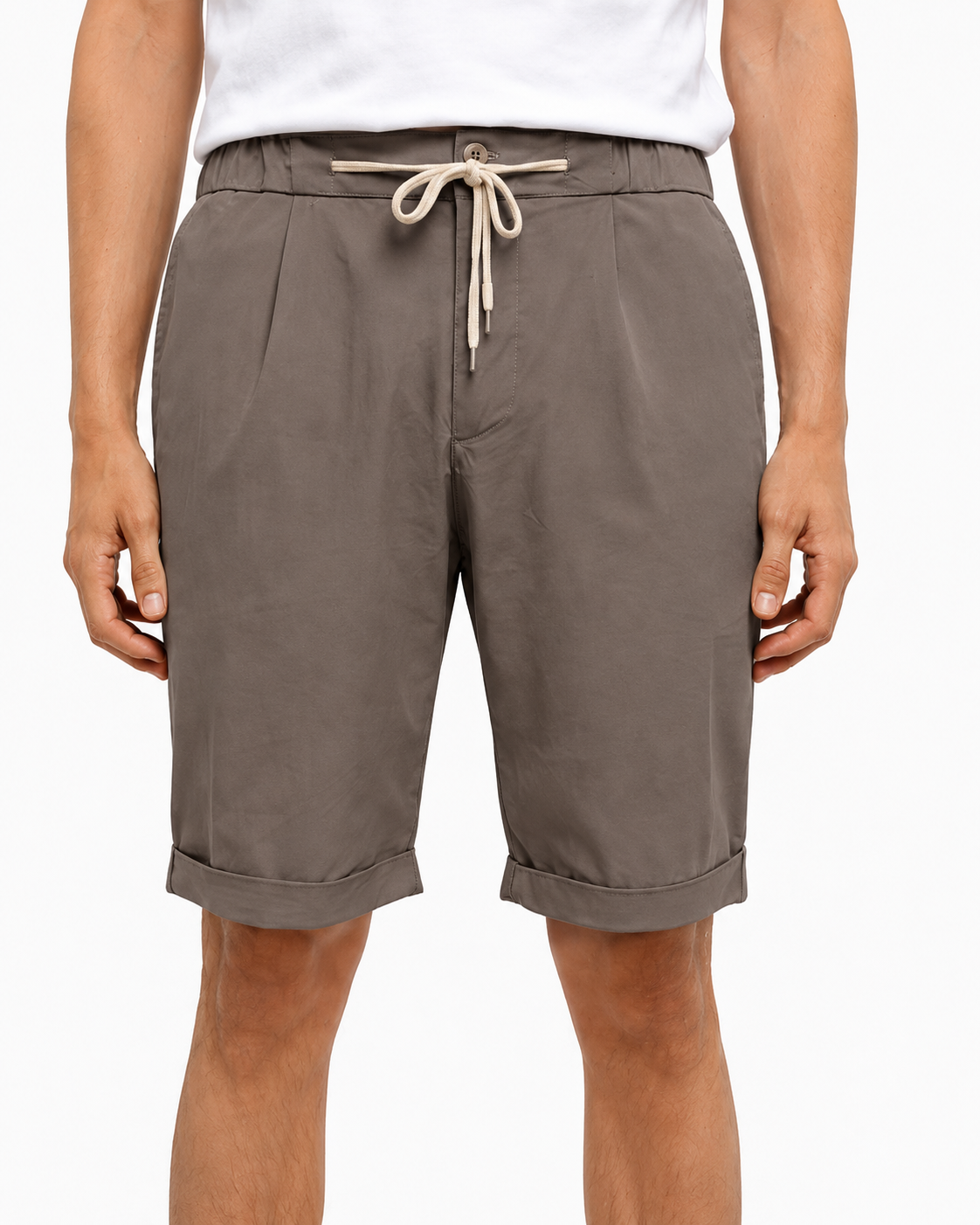 Bermuda in cotone slim Split Ciondolo SS25